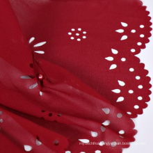 Fashion trend dubai muslim women hot arab muslim woman scarf wholesale lace cut bubble chiffon hijab shawl